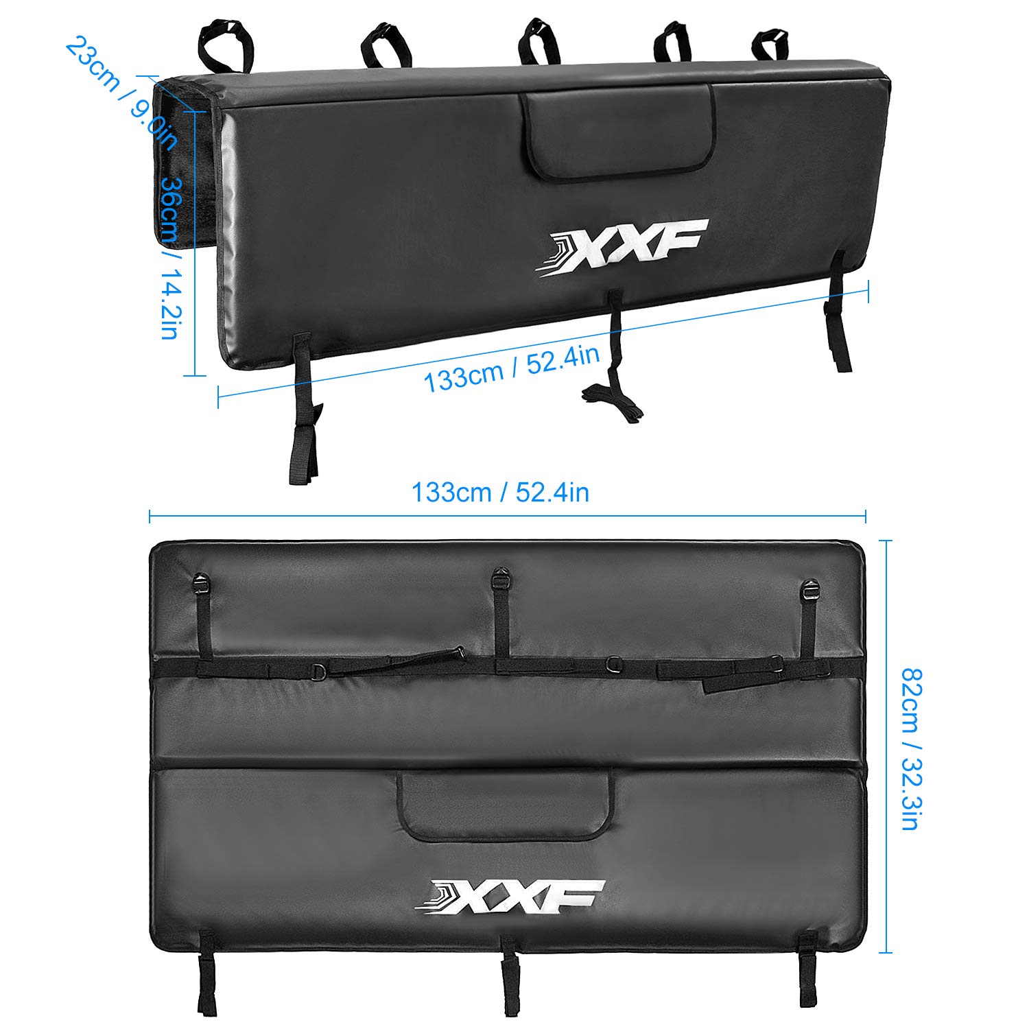 Ailgely 5-Fahrrad-Heckklappenabdeckung mit Wasserdichtem PVC-Material, Schaumstoff und Fleece-Schutz für Mittelgroße Fahrräder von Ailgely