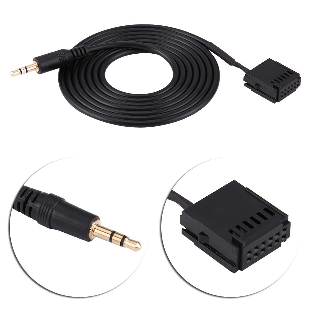 Auto-Audio-Aux-Kabel-Adapter mit CD-Entfernungswerkzeug, Schlüsseln für Fiesta 6000CD, Schwarz, 148 Cm von Ailgely