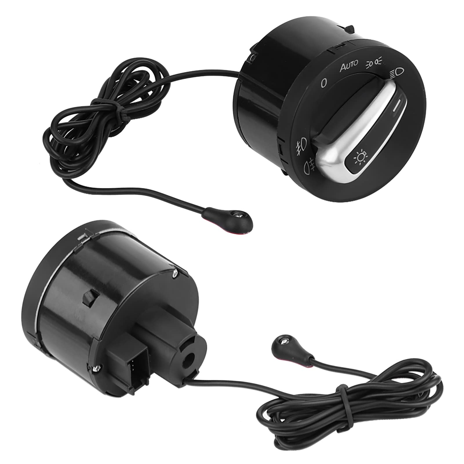 Auto-Scheinwerfer-Lampen-Steuerschalter, Lichtsensor-Modul, Plug-and-Play, Schnelle Reaktion für MK5, MK6, B6, Tunnel, Normalmodus, Schwarzer ABS-Kunststoff, 1 Packung von Ailgely