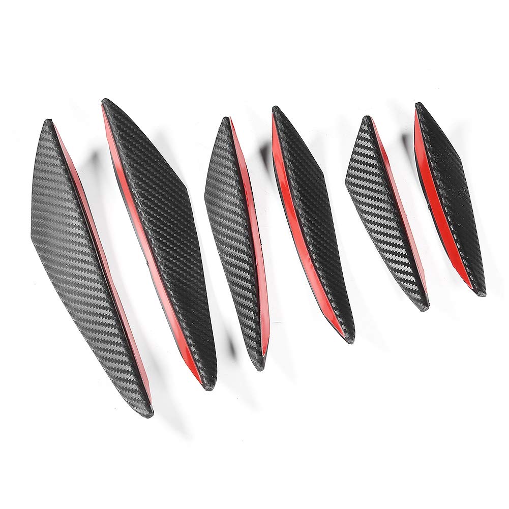 Carbon Fiber Texture Bumper Fin Canard Splitter Diffusor Valence Spoiler Lippe für Alle Automodelle von Ailgely