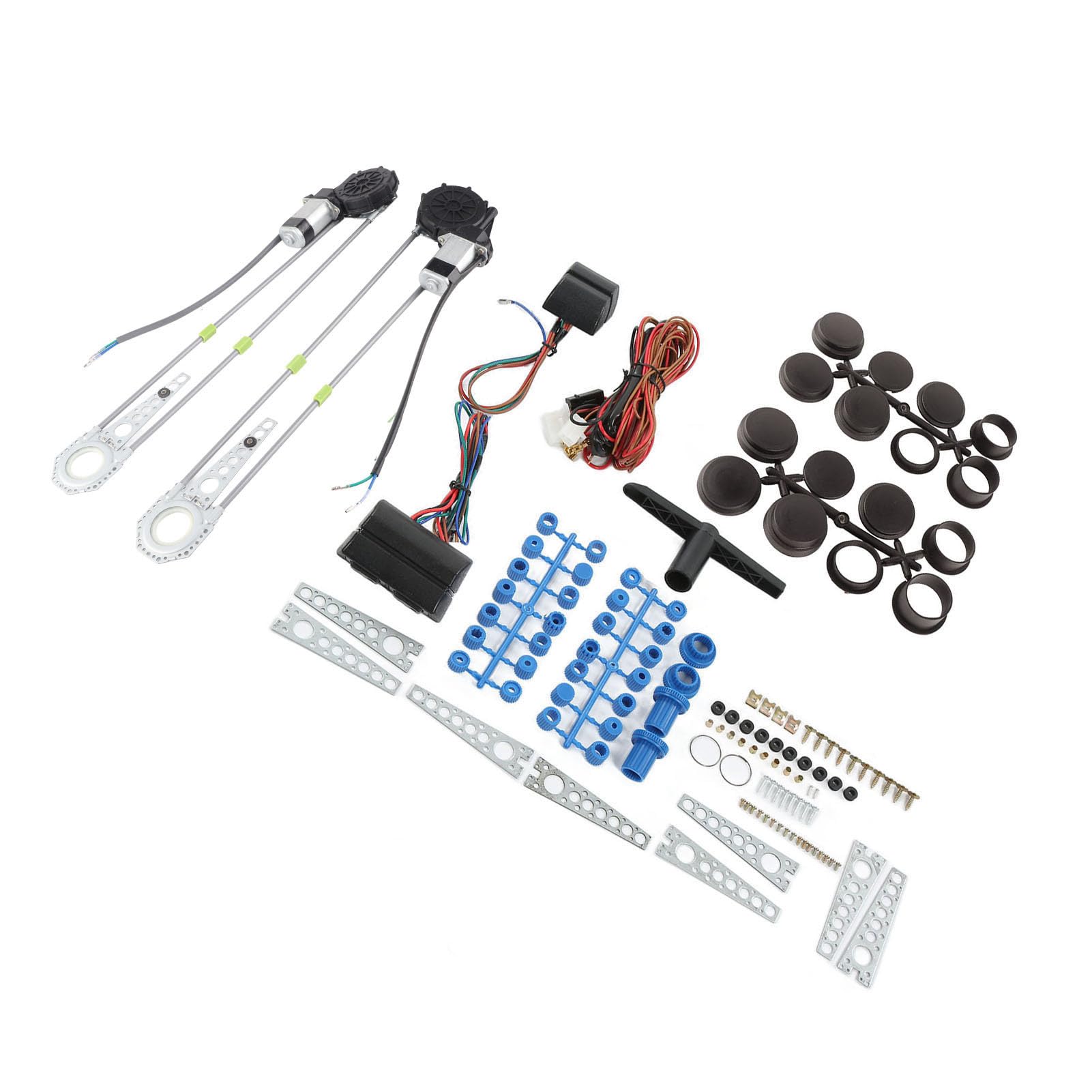 Universal Power Fenster Regler -Kit Praktisch 2 Türfahrzeugumwandlung PWM Lifter Kit von Ailgely