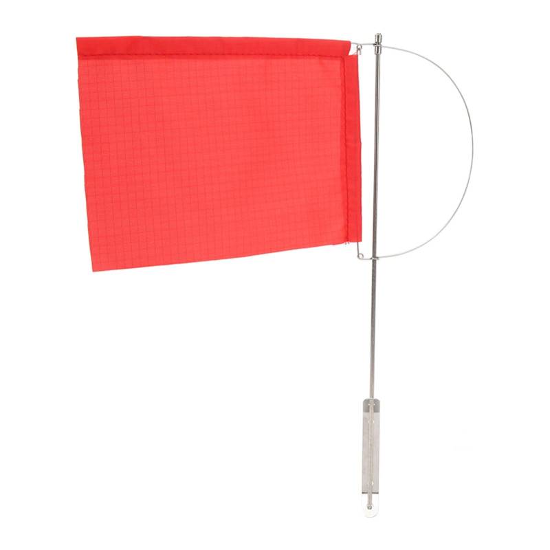 Windanzeige-Flagge, Edelstahl, Rotes Nylon, Segelboot, Yachtmast, Marineboot (185 * 135mm (7972SM)) von Ailgely