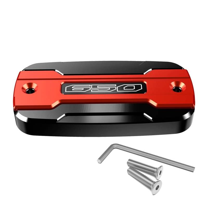 Aimazom Brems Abdeckung Zubehör Für HON&DA CB650R CBR650R 2019–2024 Motorrad Bremsflüssigkeitsbehälterdeckel Vorne(rot,with Logo) von Aimazom