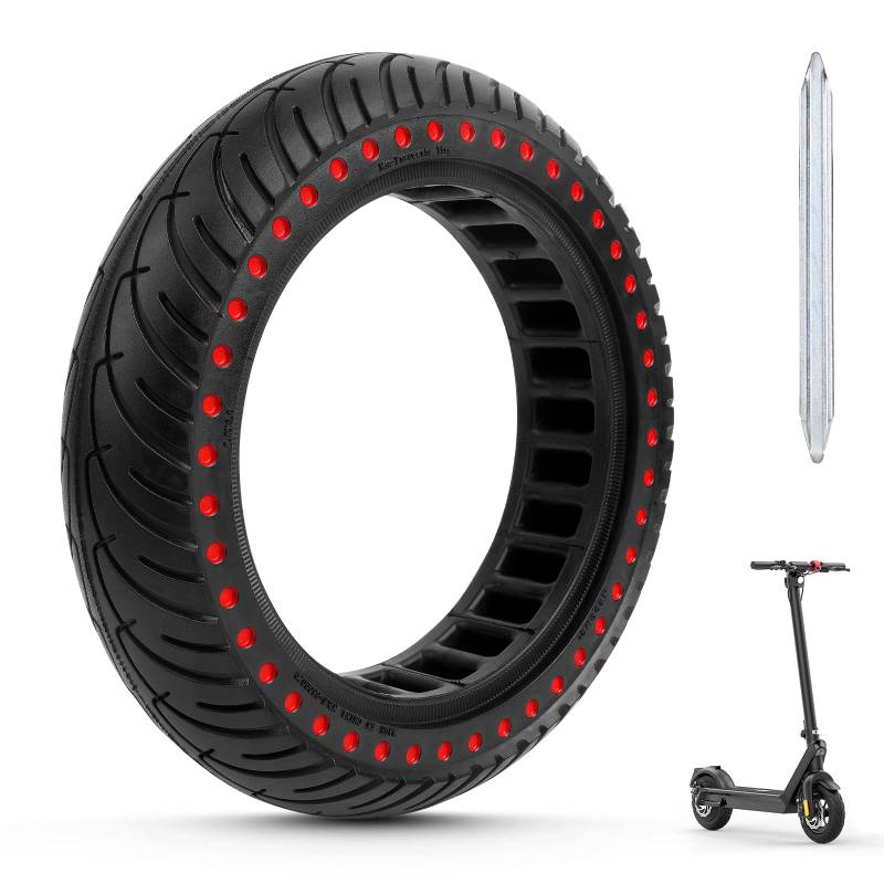 Ainiv Scooter Reifen, 8,5 Zoll Ersatzreifen mit 1 Montagewerkzeug, M365 Solid Tires, Elektro-Scooter Vollgummi Tyre, Pannensichere Vollgummireifen, Vollreifen für Xiaomi M365, 1S,Essential,Pro,Pro 2 von Ainiv