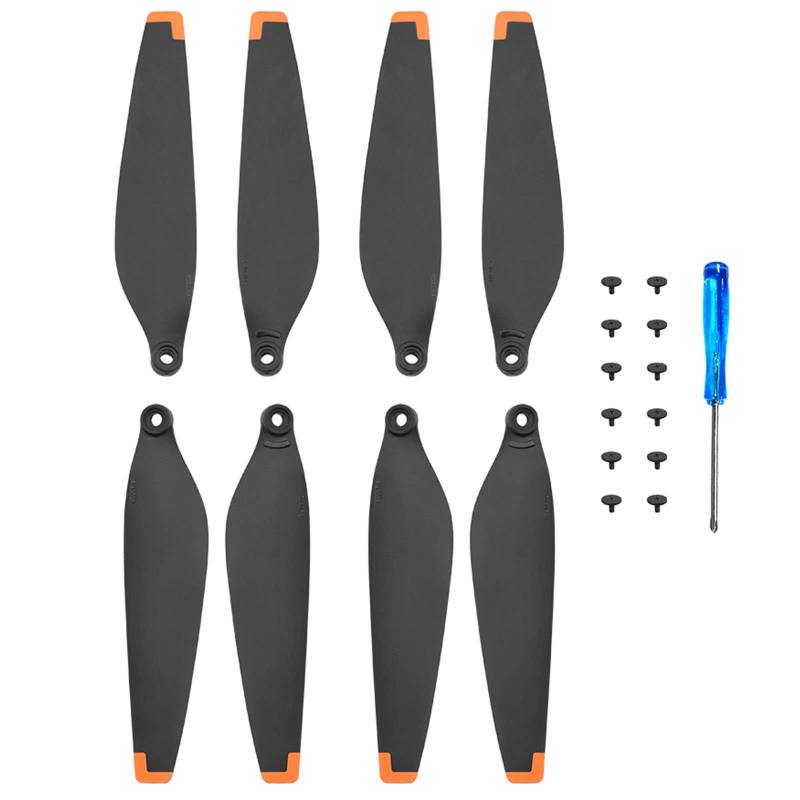 Ainiv DJI Mini 3 Pro Propeller, 8 Stück DJI Mini 3 Propeller Ersatzklingen, Propeller für DJI Mini 3 Pro, Silent Flight Propellerset mit Schraubendreher und 12 Schrauben von Ainiv