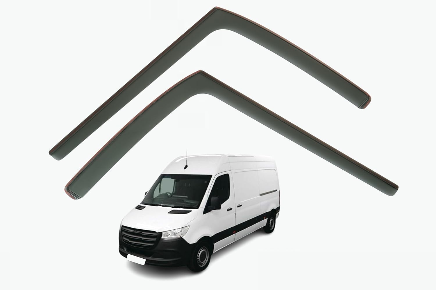 Set mit 2 Windabweisern, kompatibel mit den Modellen MERCEDES-BENZ SPRINTER 2019 2020 2021 2022 2023 2024 2025. von AirFlux