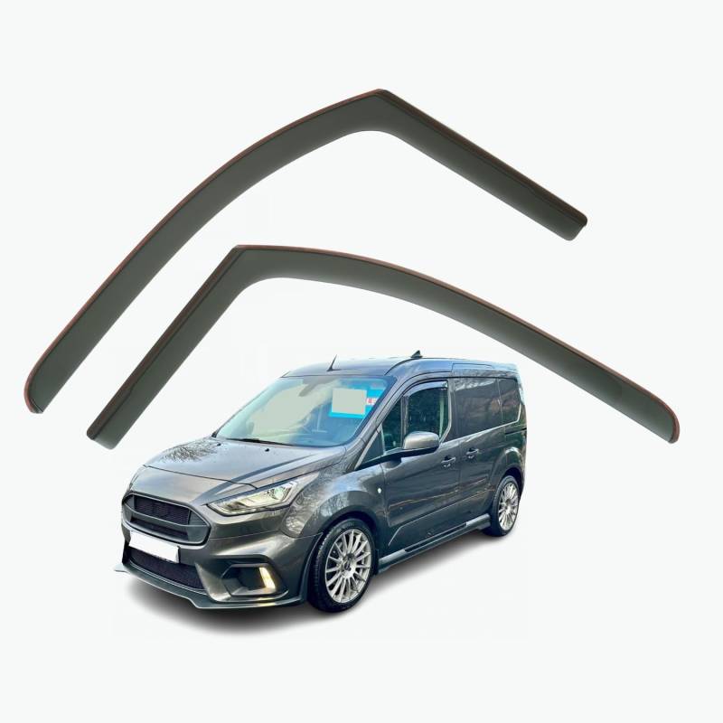 AirFlux Set mit 2 Windabweisern, kompatibel mit Ford Transit Connect MK2 2014 2015 2016 2017 2018 2019 2020 2021 2022 2023 Modelle. von AirFlux