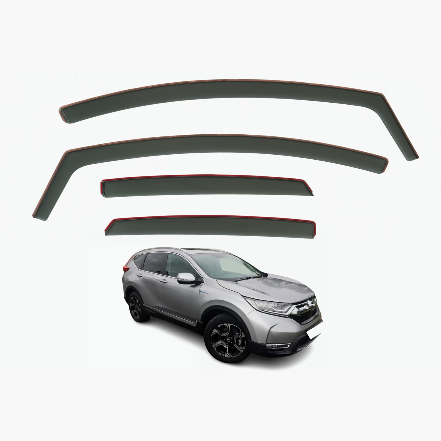 AirFlux Set mit 4 Windabweisern, kompatibel mit Honda CR-V 5-Türer SUV 2017 2018 2019 2020 2021 2022 2023 Modelle. von AirFlux