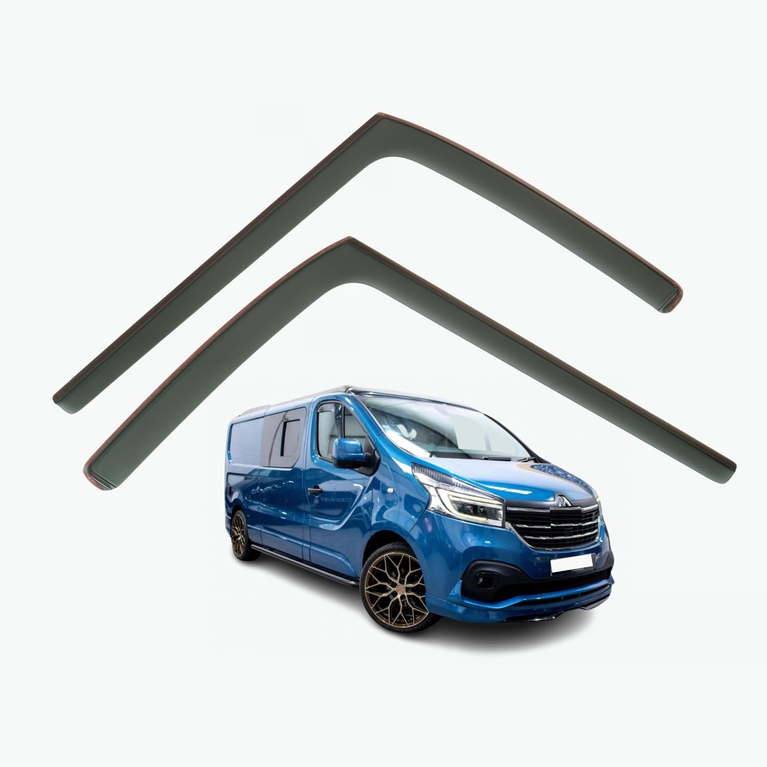 Windabweiser für Renault Traffic 2014–2024, für Vauxhall Vivaro B 2014–2018, kompatibel mit Nissan NV300 2014–2021, 2 Stück von AirFlux