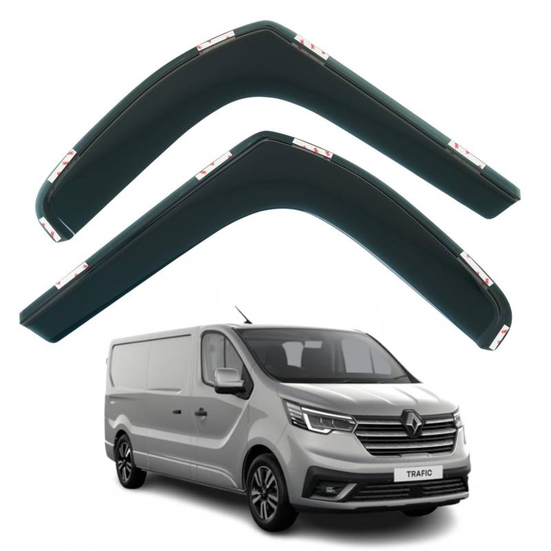 Windabweiser für Renault Traffic 2014–2024, für Vauxhall Vivaro B 2014–2018, kompatibel mit Nissan NV300 2014–2021, 2 Stück von AirFlux