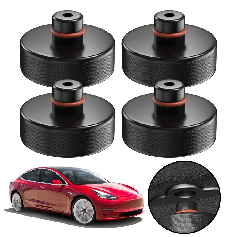 4 Stücke Wagenheber Gummiauflag für Tesla Model 3/X/S/Y, Universal Gummiauflage für PKW SUV, Jack Pad Adapter Tesla Fahrzeuge Zubehör für die Schutz von den Wagenheber Kfz und LKW vor Kratzern von Airabc