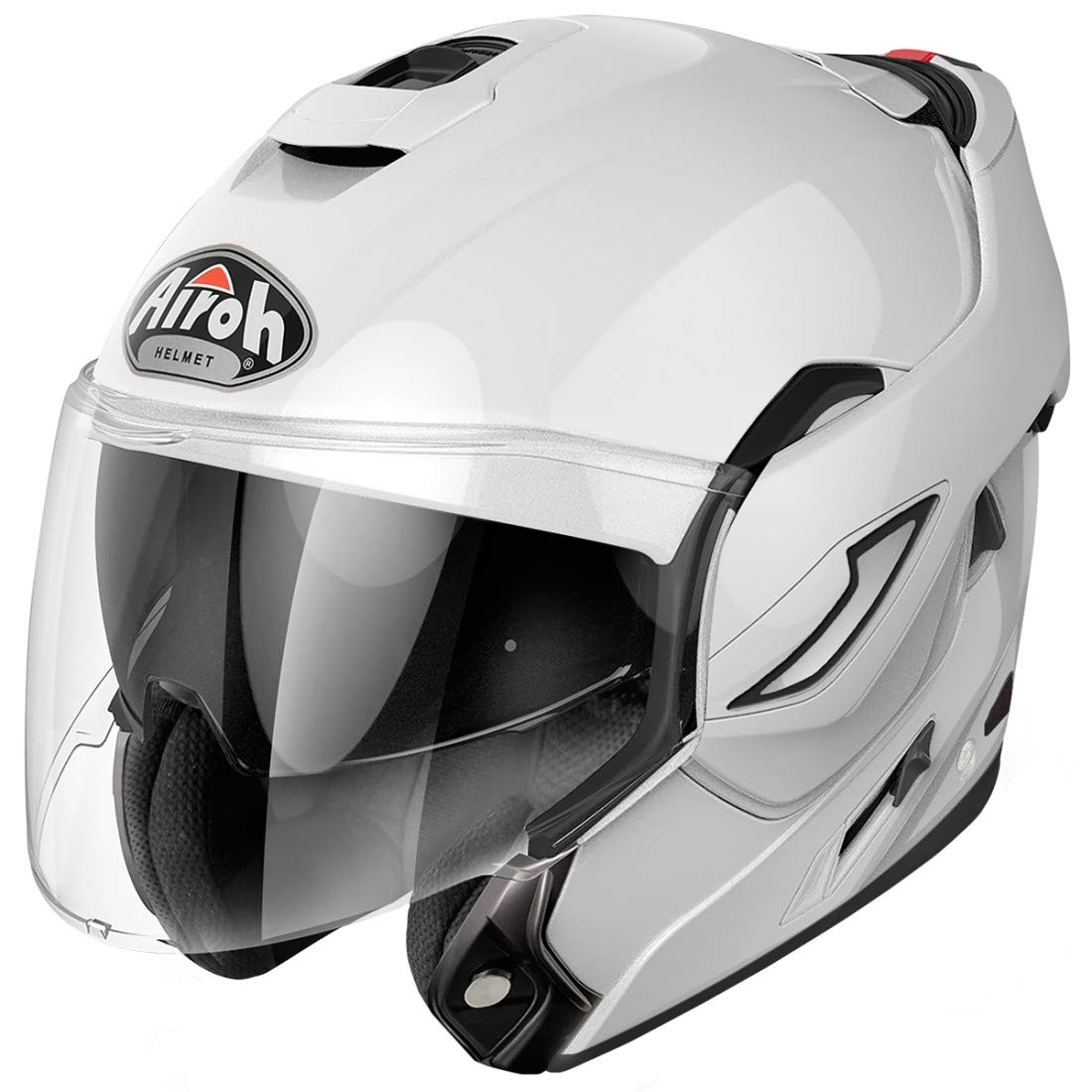 AIROH Unisex – Erwachsene REV 19 Helmet, Color White Gloss, L von MOTOTOPGUN