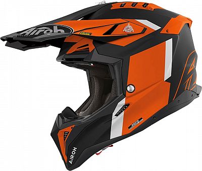 Airoh Aviator 3 Glory, Motocrosshelm - Matt Schwarz/Hellgrau/Orange - M von Airoh