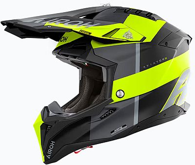 Airoh Aviator 3 Monarch, Motocrosshelm - Matt-NeoMatt Schwarz/Neon-Gelb/Dunkelgraun-Gelb - XL von Airoh