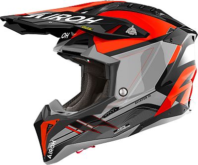 Airoh Aviator 3 Saber, Motocrosshelm - Schwarz/Orange/Grau - M von Airoh