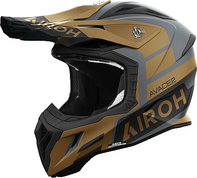 Airoh Aviator Ace 2 Sake, Motocrosshelm - Matt Gold/Grau - M von Airoh