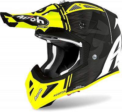 Airoh Aviator Ace Kybon, Motocrosshelm - Matt-Schwarz/Neon-Gelb - L von Airoh