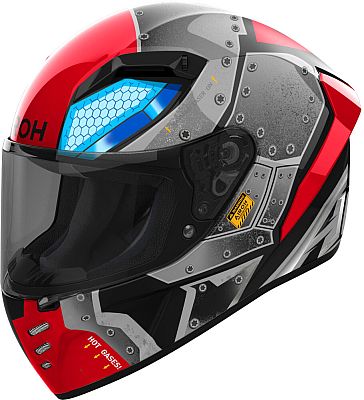 Airoh Connor Bot, Integralhelm - Schwarz/Grau/Rot/Blau - L von Airoh