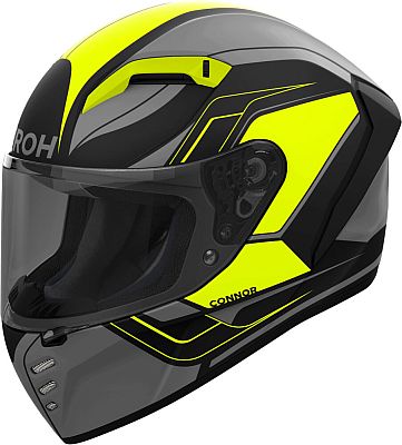 Airoh Connor Dunk, Integralhelm - Matt Schwarz/Grau/Neon-Gelb - XL von Airoh