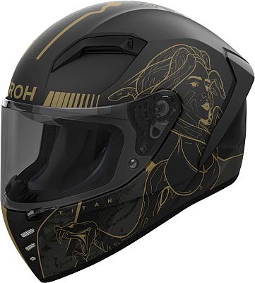 Airoh Connor Titan, Integralhelm - Matt Schwarz/Dunkelgrau/Gold - M von Airoh