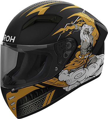 Airoh Connor Zeus, Integralhelm - Matt Schwarz/Grau/Gold - M von Airoh