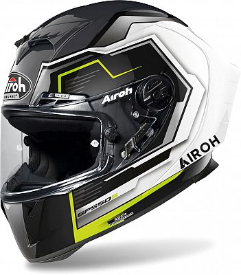 Airoh GP 550 S Rush, Integralhelm - Weiß/Dunkelgrau/Schwarz/Neon-Gelb - L von Airoh