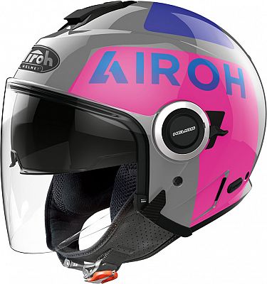 Airoh Helios Up, Jethelm - Pink/Weiß/Blau - XS von Airoh