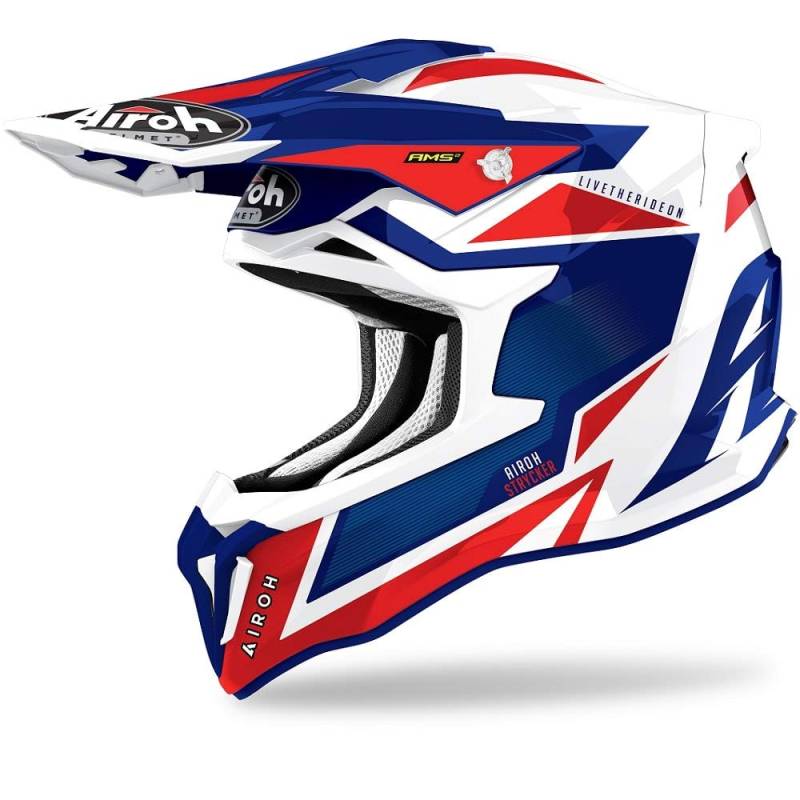 Airoh Helmet Striker Axe Blue/Red Gloss S von MOTOTOPGUN