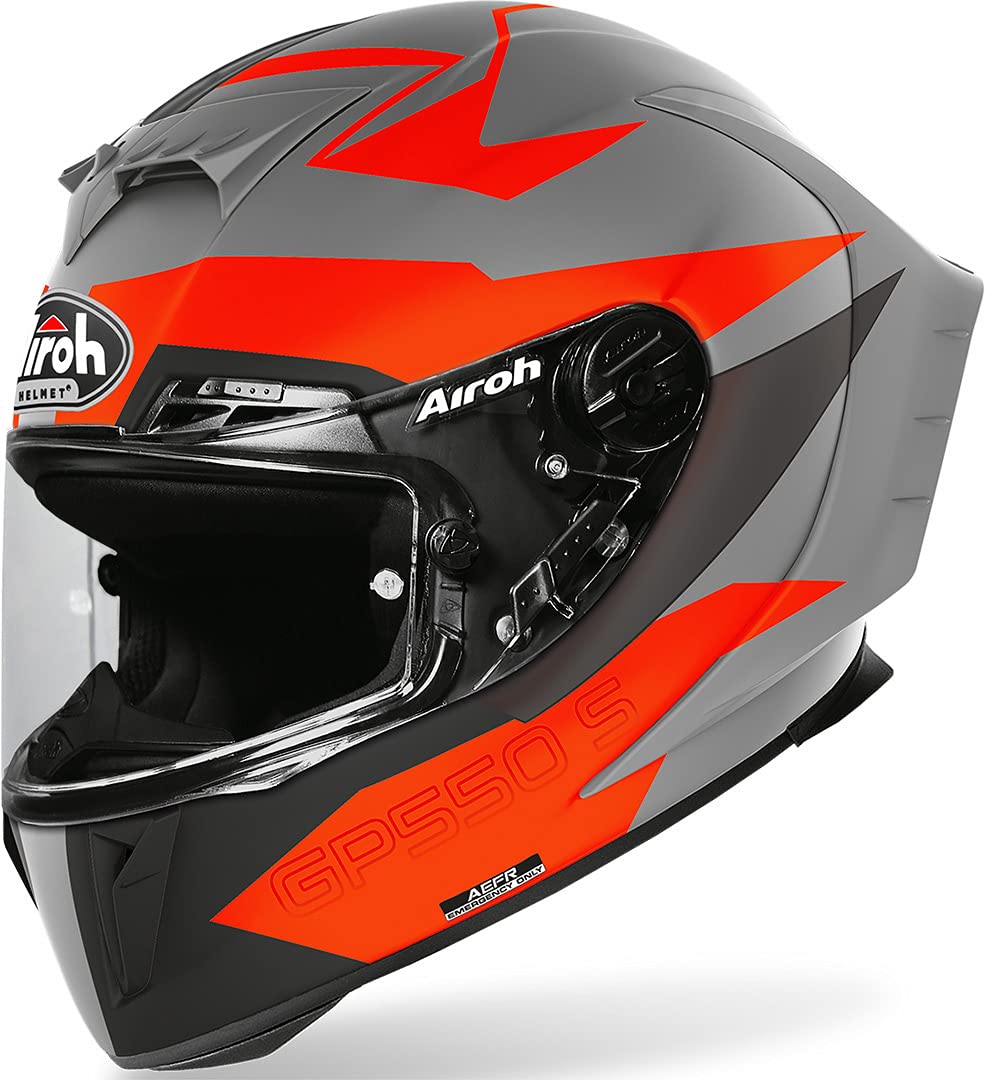 Airoh Herren Gp55vek16 Helmet, orange, M von MOTOTOPGUN