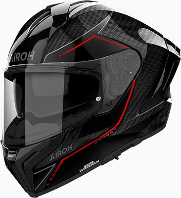 Airoh Matryx Carbon Stylish, Integralhelm - Schwarz/Rot - S von Airoh