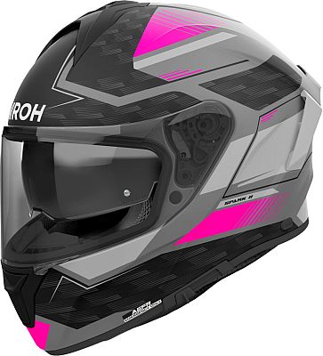 Airoh Spark 2 Zenith, Integralhelm - Matt Grau/Schwarz/Neon-Pink - XS von Airoh