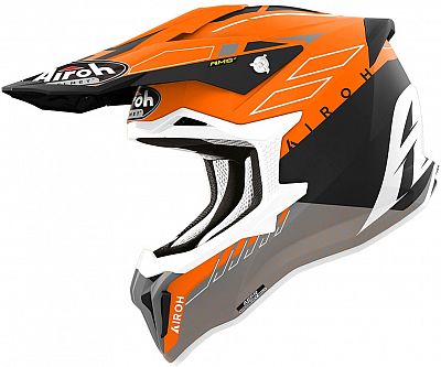 Airoh Strycker Skin, Motocrosshelm - Matt Orange/Schwarz/Grau - S von Airoh