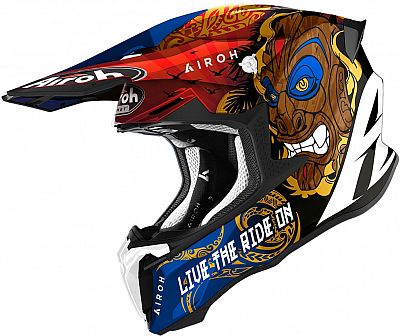 Airoh Twist 2.0 Tiki, Motocrosshelm - Schwarz/Rot/Blau/Braun - XS von Airoh