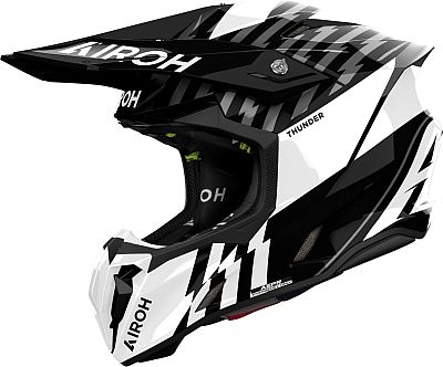 Airoh Twist 3 Thunder, Motocrosshelm - Weiß/Schwarz/Grau - XL von Airoh