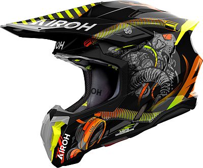 Airoh Twist 3 Toxic, Motocrosshelm - Schwarz/Gelb/Orange/Grau - L von Airoh