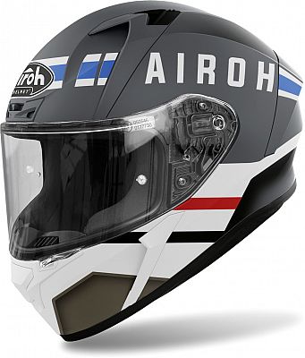 Airoh Valor Craft, Integralhelm - Matt Grau/Weiß/Rot/Blau/Schwarz - S von Airoh