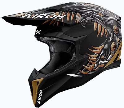 Airoh Wraaap Cyborg, Motocrosshelm - Matt Schwarz/Grau/Bronze - XL von Airoh