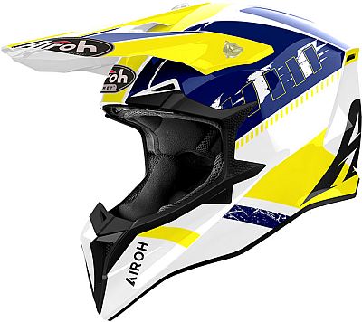 Airoh Wraaap Feel, Motocrosshelm - Blau/Weiß/Neon-Gelb - L von Airoh