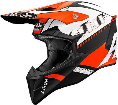 Airoh Wraaap Feel, Motocrosshelm - Matt Schwarz/Weiß/Neon-Orange - L von Airoh