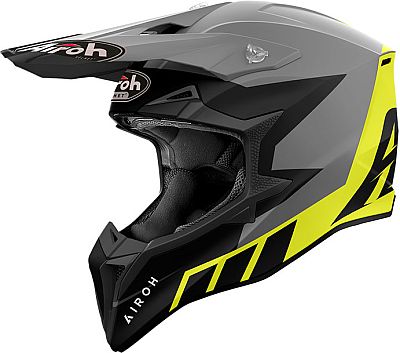 Airoh Wraaap Reloaded, Motocrosshelm - Matt Neon-Gelb/Grau/Schwarz - XS von Airoh