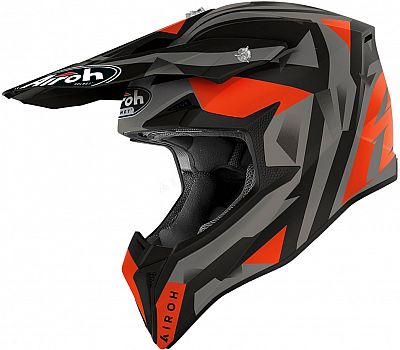 Airoh Wraap Sequel, Motocrosshelm - Matt Schwarz/Grau/Orange - XL von Airoh