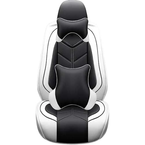 AISAIMOUT Leder Autositzbezüge Sitzschoner Sitzbezüge Schonbezüge für Autositze Sitzauflagen wasserdichte für Fuchs Excelle Sylphy Sagitar Tianlai. X-Trail (Color : White-1 Piece, Size : Luxury) von Aisaimout