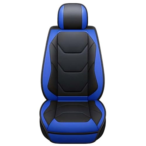 AISAIMOUT Leder Autositzbezüge Vorne Sitzschoner Sitzbezüge Auto Universal Dekor Werkstattschoner Vordersitze Kunstleder wasserdichte Schonbezüge für Autositze Sitzauflagen (Color : Blue-Back Row) von Aisaimout