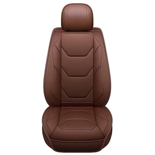 AISAIMOUT Leder Autositzbezüge Vorne Sitzschoner Sitzbezüge Auto Universal Dekor Werkstattschoner Vordersitze Kunstleder wasserdichte Schonbezüge für Autositze Sitzauflagen (Color : Brown-Back Row) von Aisaimout