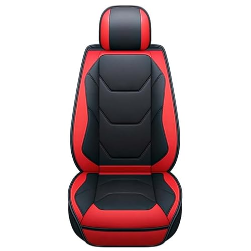 AISAIMOUT Leder Autositzbezüge Vorne Sitzschoner Sitzbezüge Auto Universal Dekor Werkstattschoner Vordersitze Kunstleder wasserdichte Schonbezüge für Autositze Sitzauflagen (Color : Red-Back Row) von Aisaimout