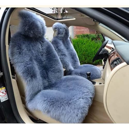 AISAIMOUT Sitzbezug Autositz Vorne Autositzkissen Universeller Plüsch Autositzbezüge Vordersitze Winter Warme Kunstfell Schonbezug Sitzauflagen sitzschutz (Color : Blue, Size : One) von Aisaimout