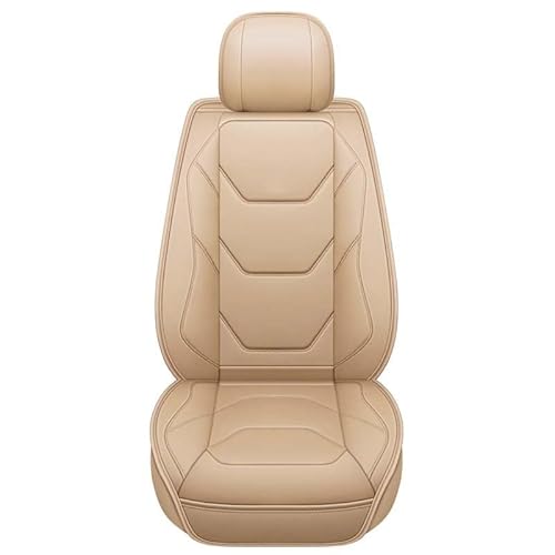 Leder Autositzbezüge Vorne Sitzschoner Sitzbezüge Auto Universal Dekor Werkstattschoner Vordersitze Kunstleder Wasserdichte Schonbezüge für Autositze Sitzauflagen ( Color : Off white-1 item-Luxury ) von Aisaimout