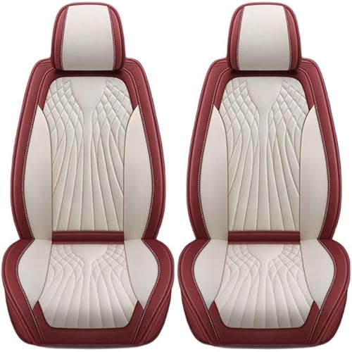 Universal Leder Autositzbezüge Sitzschoner Sitzbezüge Auto Dekor Vordersitze Kunstleder Schonbezüge für Autositze Sitzauflagen wasserdichte Kompatibel Werkstattschoner (Color : Brown, Size : Full se von Aisaimout