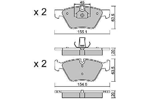 AISIN BPBM-1007 Bremsbeläge, Set of 4 von Aisin