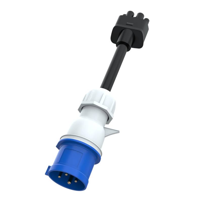 Aiskooc 4-Pin (HTN724-9) CEE zu Tesla Adapter, 32A Gen 2 EV Ladekabelverlängerung für Tesla Model S/3/X/Y, Erdung erforderlich für den Betrieb von Aiskooc